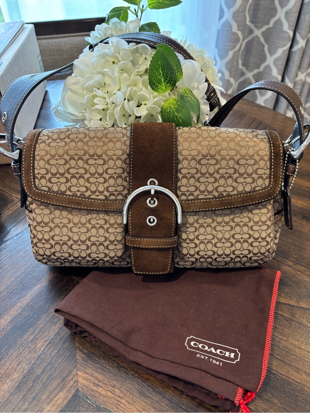 Coach Brown Y2K Soho Medium Size